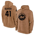 Kdoa NY.Mets #41 Tom Seaver Player Brown Club Pullover Hoodie Game Stitched Jerseys