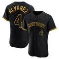 Kdoa NY.Mets #4 Francisco Alvarez Player Black Snake Skin City Home Limited Elite Stitched Jerseys