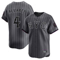 Kdoa NY.Mets #4 Francisco Alvarez Player Gray City Connect Limited Stitched Jerseys