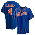 Kdoa NY.Mets #4 Francisco Alvarez Player Royal Home Game Stitched Jerseys
