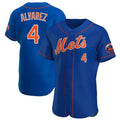 Kdoa NY.Mets #4 Francisco Alvarez Player Royal Limited Elite Home Stitched Jerseys