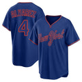 Kdoa NY.Mets #4 Francisco Alvarez Player Royal T-shirt Home Game Stitched Jerseys