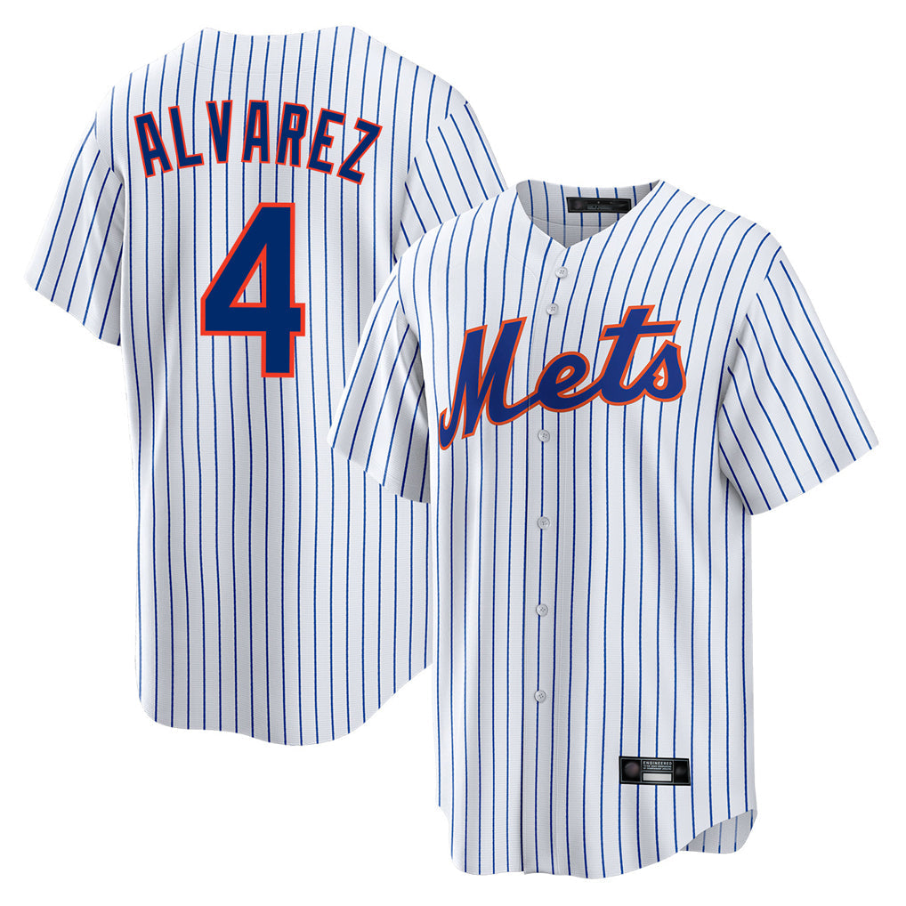 Kdoa NY.Mets #4 Francisco Alvarez Player White Home Game Stitched Jerseys
