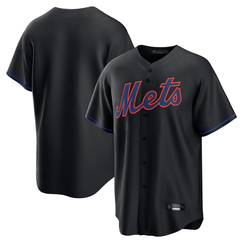 Kdoa NY.Mets Blank Player Black Alternate Home Game Stitched Jerseys