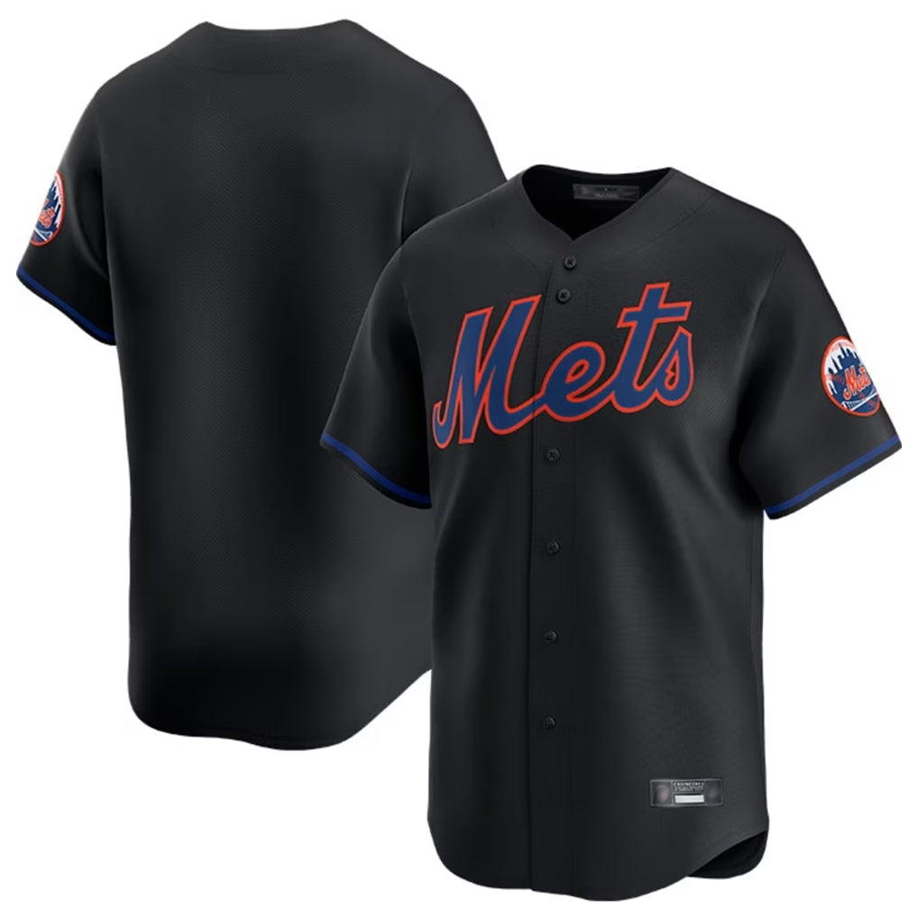 Kdoa NY.Mets Blank Player Black Home Game Stitched Jerseys