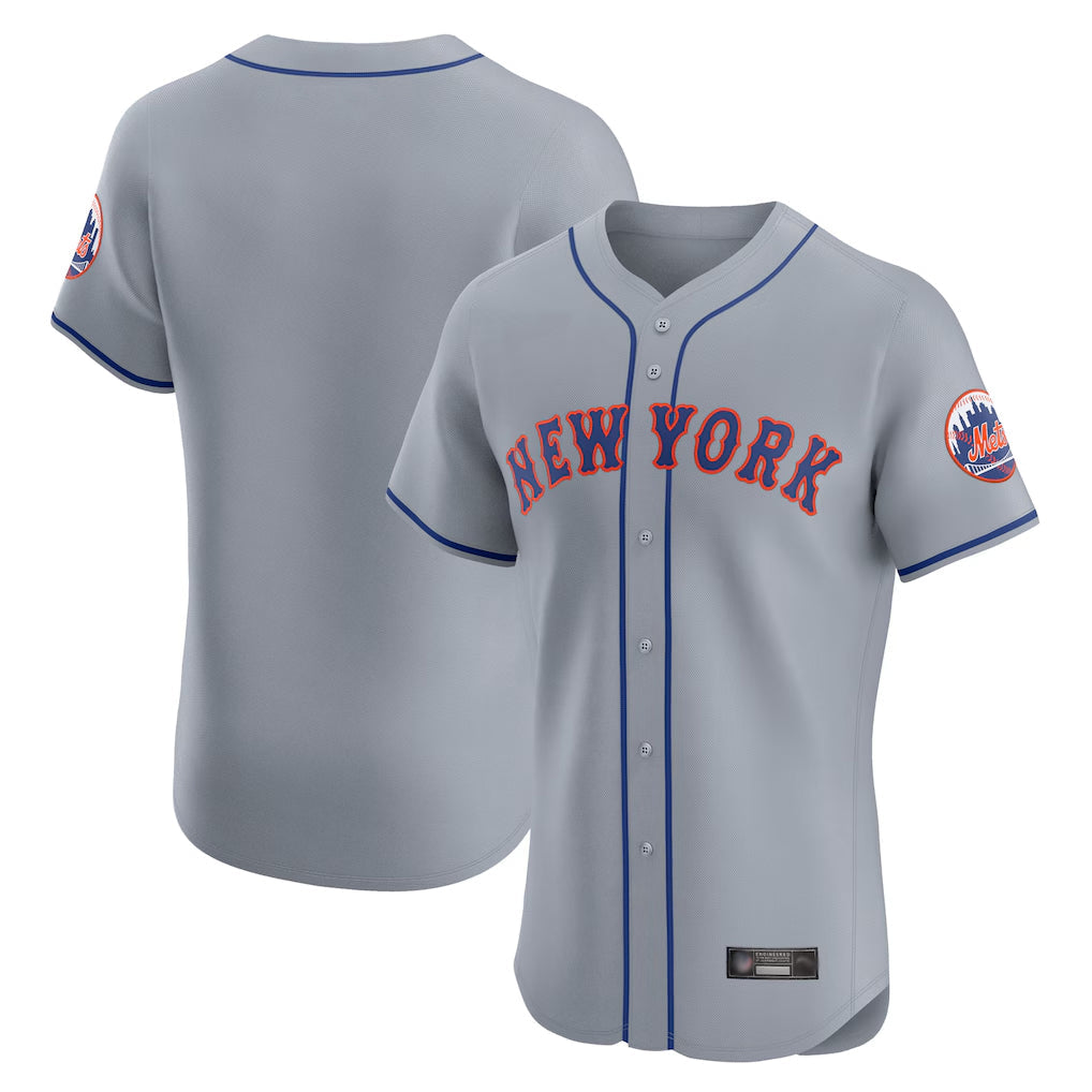 Kdoa NY.Mets Blank Player Gray Road Limited Elite Home Stitched Jerseys