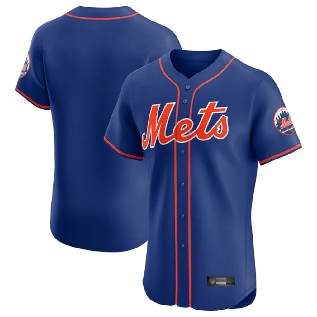 Kdoa NY.Mets Blank Player Royal Limited Elite Home Stitched Jerseys