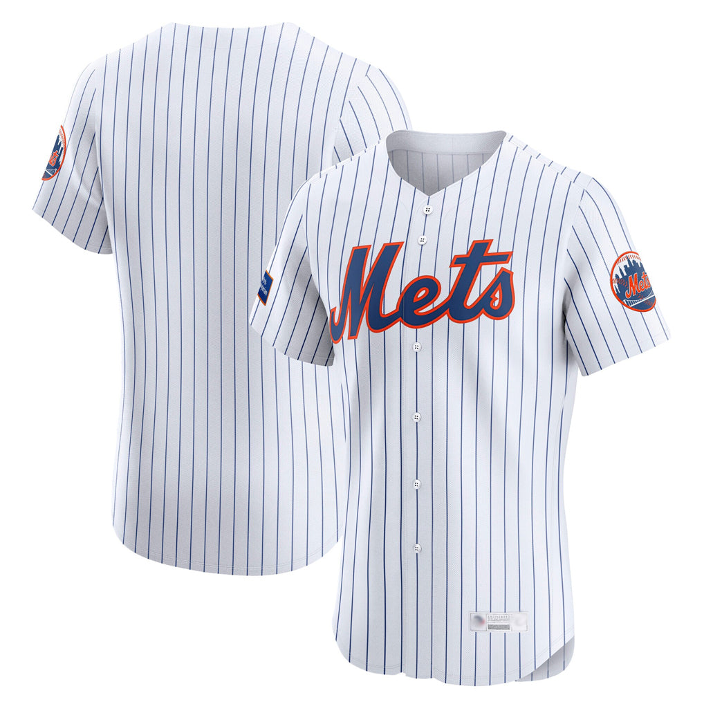 Kdoa NY.Mets Blank Player White Home Limited Elite Stitched Jerseys
