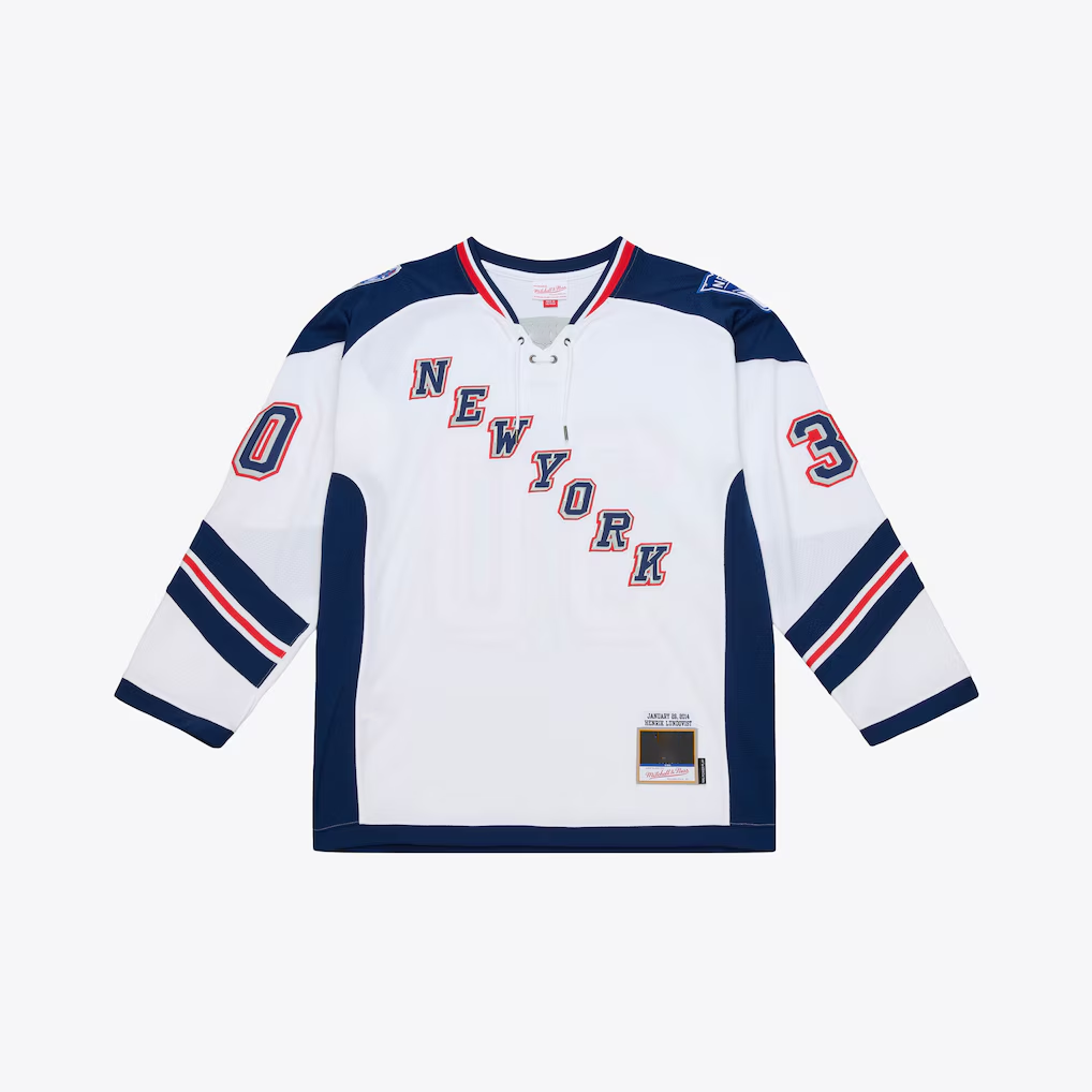 Kdoa NY.Rangers Henrik Lundqvist Mitchell & Ness White 2014 Stadium Series Power Play Jerseys