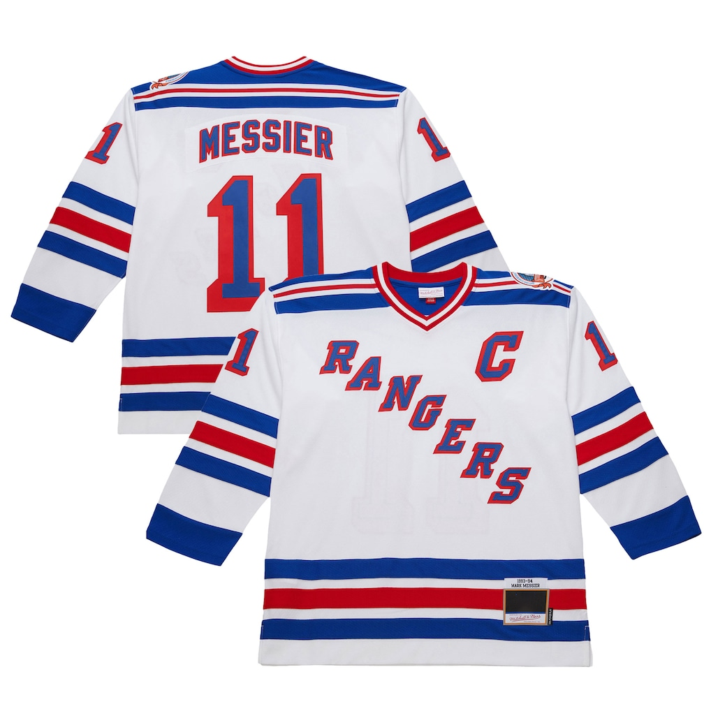Kdoa NY.Rangers #11 Mark Messier White 1993-94 Power Play Jerseys