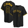 Kdoa NY.Yankees #0 Marcus Stroman Player Black Snake Skin City Game Home Stitched Jerseys