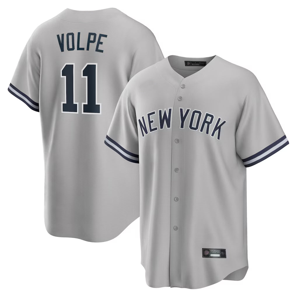 Kdoa NY.Yankees #11 Anthony Volpe Player Gray Road Game Stitched Jerseys