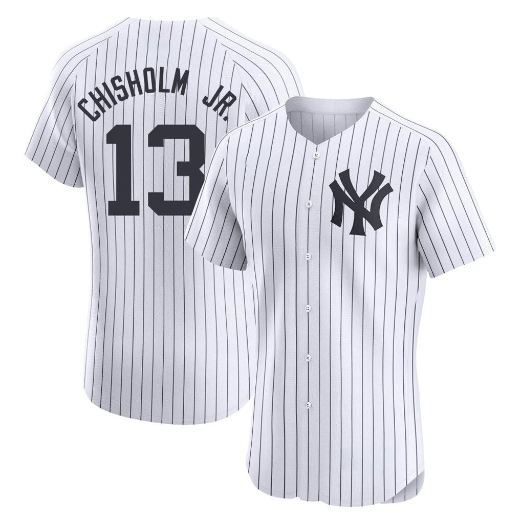 Kdoa NY.Yankees #13 Jazz Chisholm Jr Player White Limited Home Stitched Jerseys
