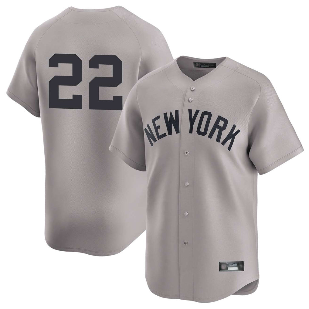 Kdoa NY.Yankees #22 Ben Rice Player Gray Limited Stitched Jerseys