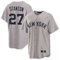 Kdoa NY.Yankees #27 Giancarlo Stanton Player Gray Game Home Stitched Jerseys