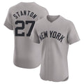 Kdoa NY.Yankees #27 Giancarlo Stanton Player Gray Limited Elite Home Stitched Jerseys