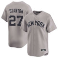 Kdoa NY.Yankees #27 Giancarlo Stanton Player Gray Limited Home Stitched Jerseys