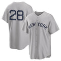 Kdoa NY.Yankees #28 Austin Wells Player Gray Field of Dreams Game Stitched Jerseys