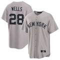 Kdoa NY.Yankees #28 Austin Wells Player Gray Game Home Stitched Jerseys