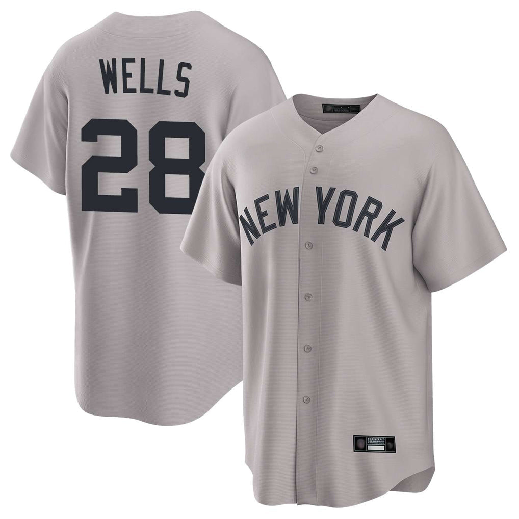 Kdoa NY.Yankees #28 Austin Wells Player Gray Game Home Stitched Jerseys