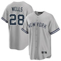 Kdoa NY.Yankees #28 Austin Wells Player Gray Road Game Stitched Jerseys
