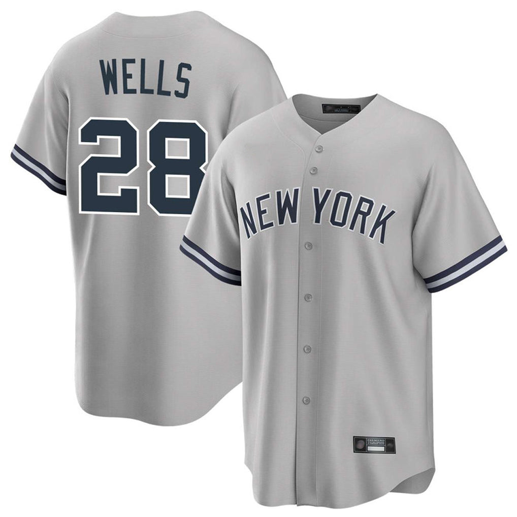 Kdoa NY.Yankees #28 Austin Wells Player Gray Road Game Stitched Jerseys