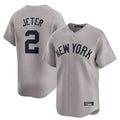 Kdoa NY.Yankees #2 Derek Jeter Player Gray Limited Home Stitched Jerseys