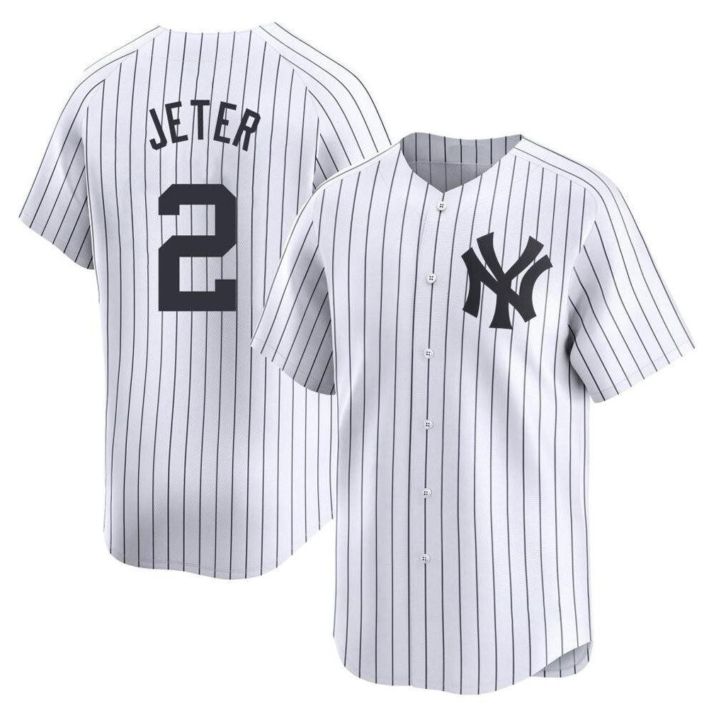 Kdoa NY.Yankees #2 Derek Jeter Player White Limited Home Stitched Jerseys