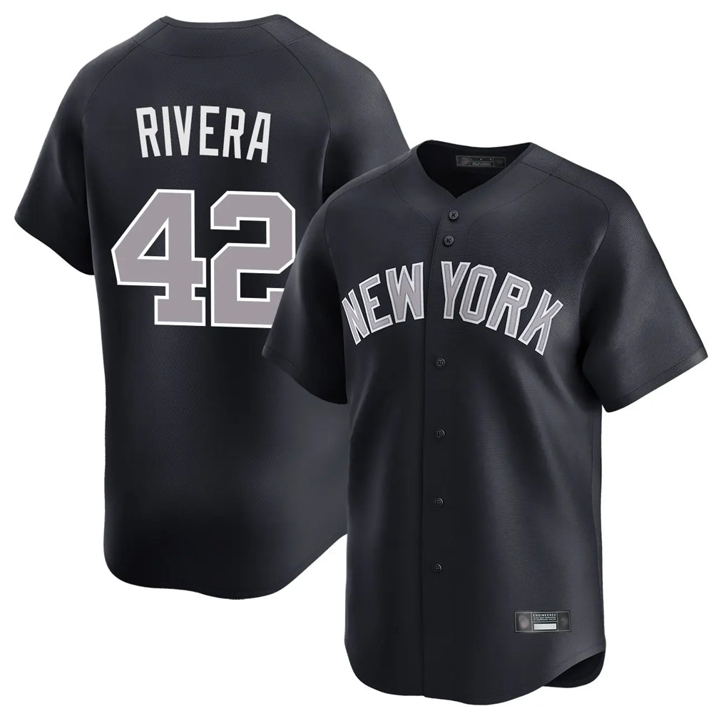 Kdoa NY.Yankees #42 Mariano Rivera Player Navy Limited Home Stitched Jerseys