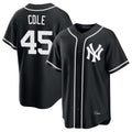 Kdoa NY.Yankees #45 Gerrit Cole Player Black Out Game Home Stitched Jerseys
