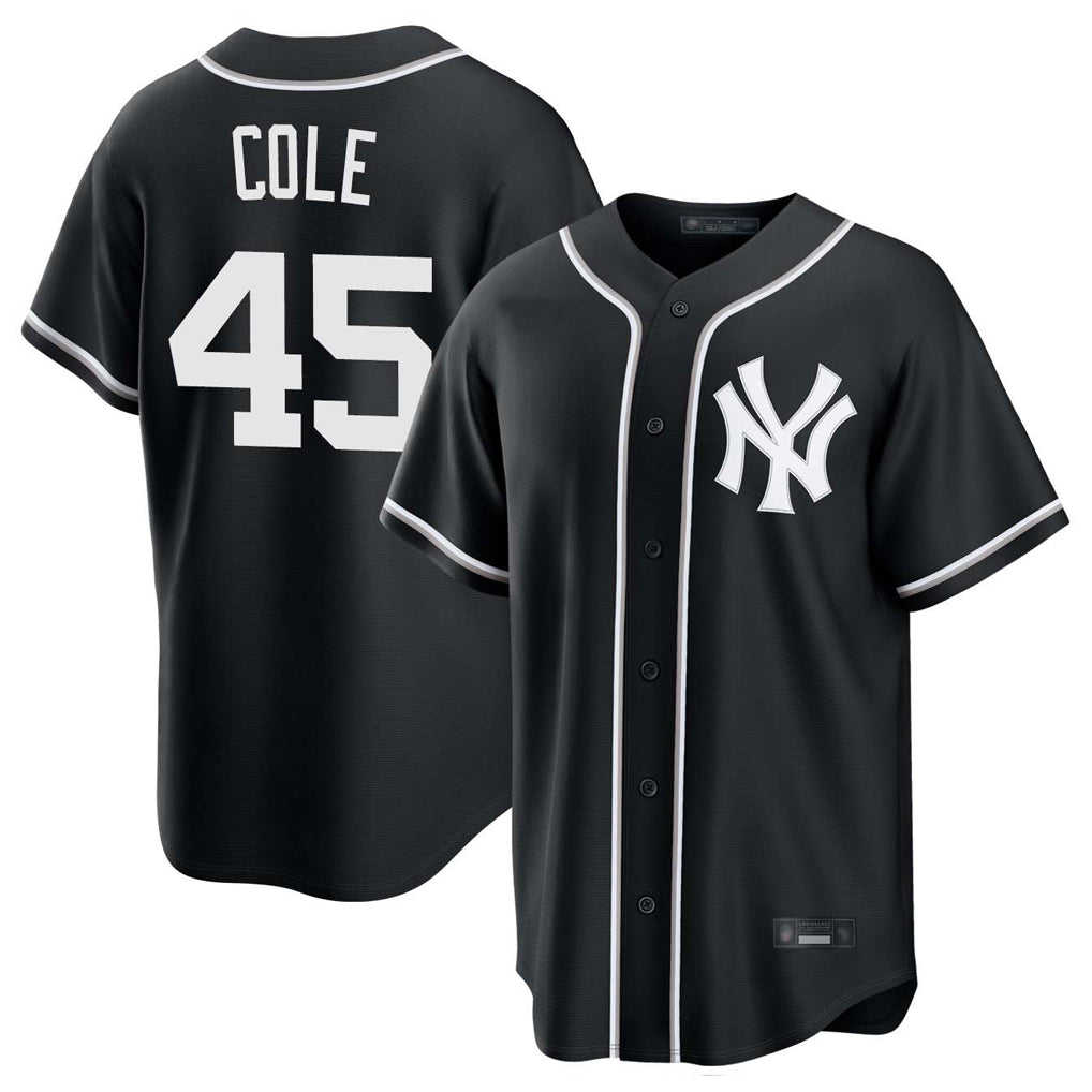 Kdoa NY.Yankees #45 Gerrit Cole Player Black Out Game Home Stitched Jerseys