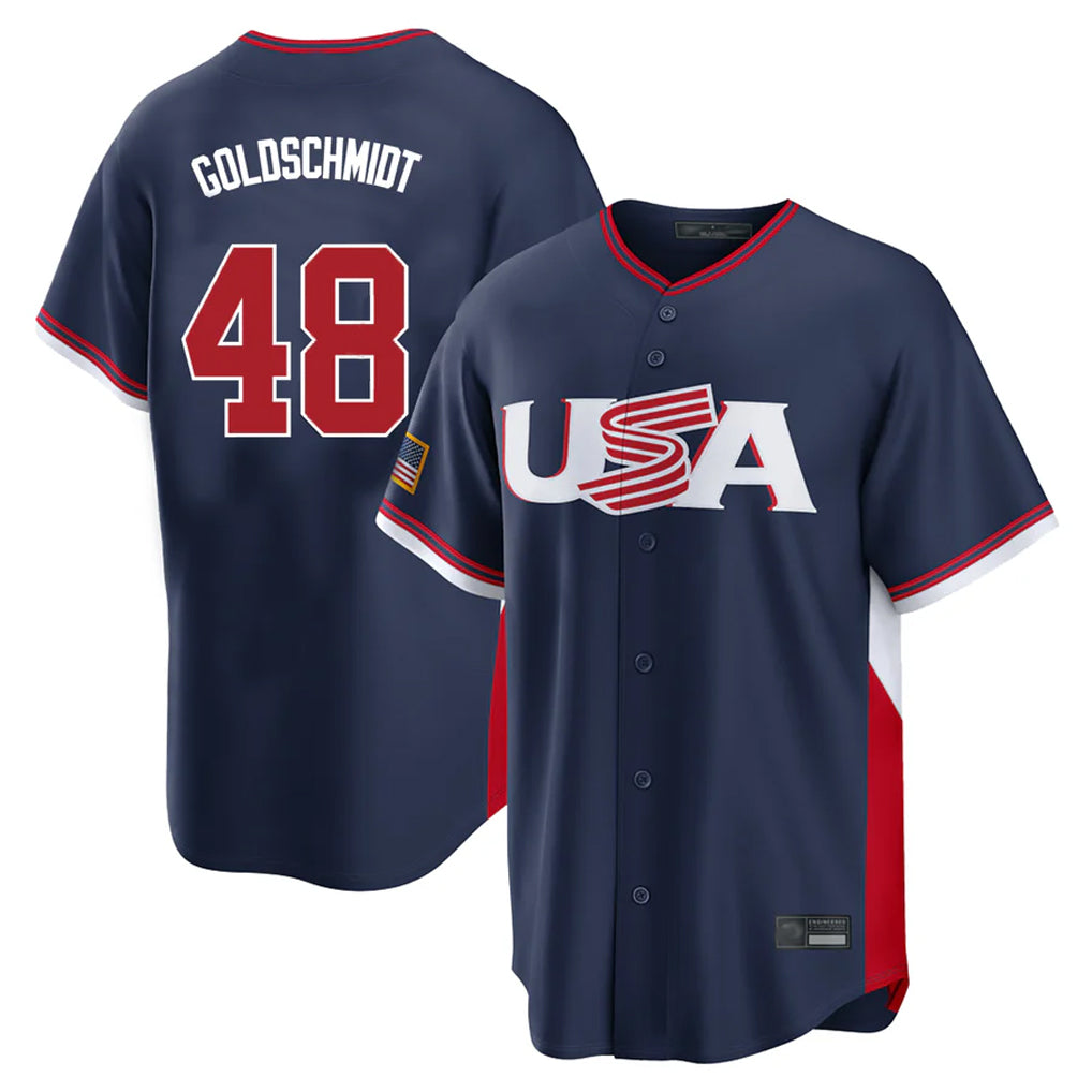 Kdoa NY.Yankees #48 Paul Goldschmidt Player Navy USA 2026 World Classic Limited Game Stitched Jerseys