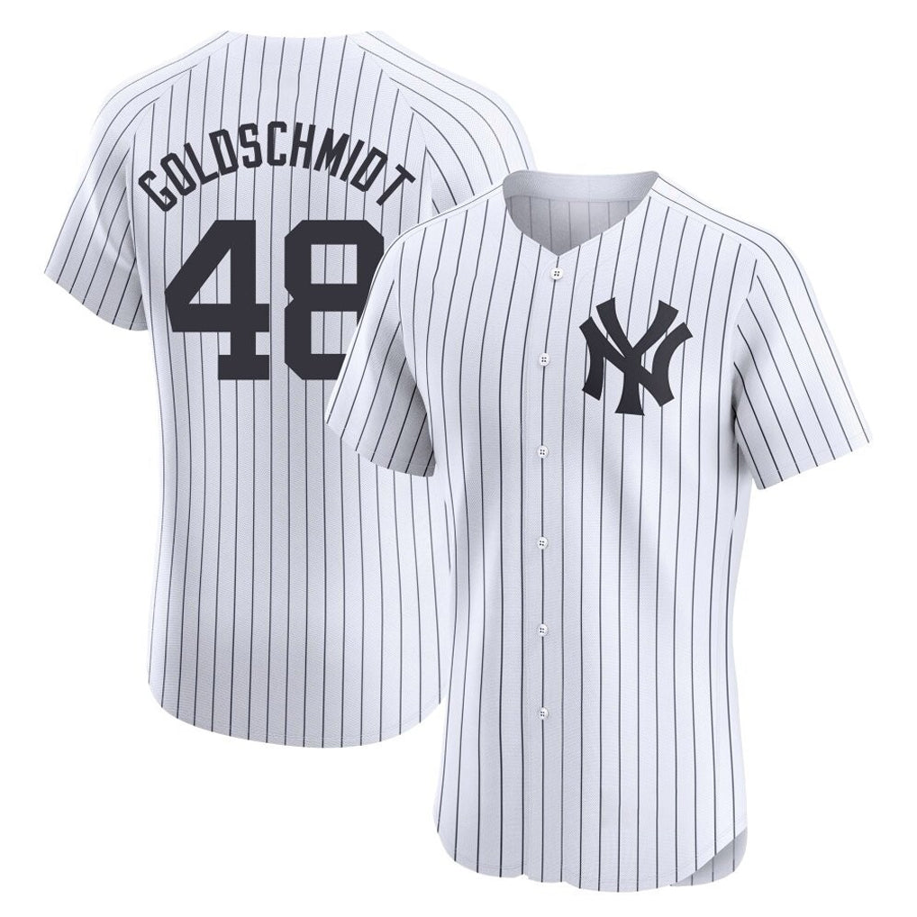 Kdoa NY.Yankees #48 Paul Goldschmidt Player White Limited Elite Home Stitched Jerseys