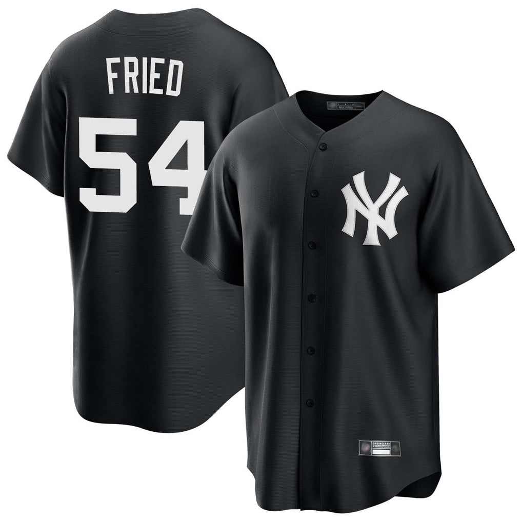 Kdoa NY.Yankees #54 Max Fried Player Black Game Stitched Jerseys