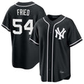 Kdoa NY.Yankees #54 Max Fried Player Black Out Game Stitched Jerseys