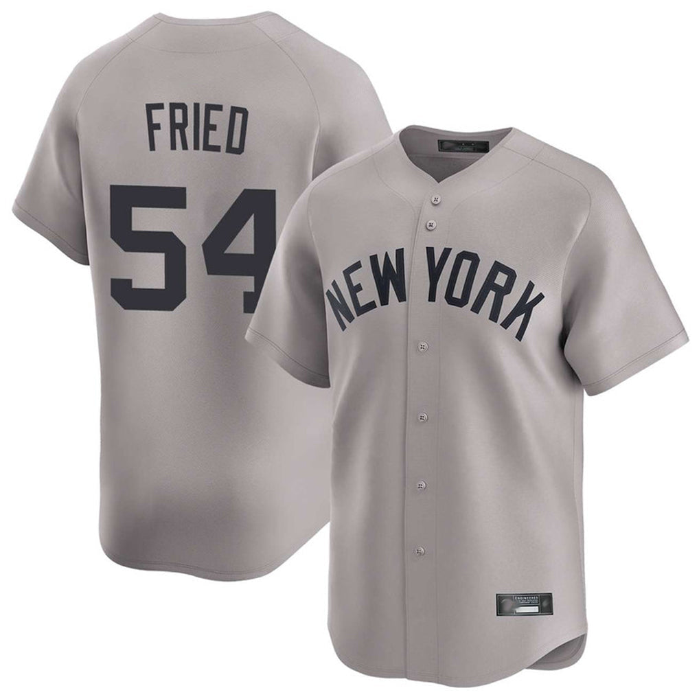 Kdoa NY.Yankees #54 Max Fried Player Gray Limited Home Stitched Jerseys