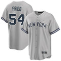 Kdoa NY.Yankees #54 Max Fried Player Gray Road Game Stitched Jerseys
