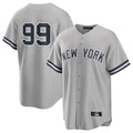 Kdoa NY.Yankees #99 Aaron Judge Player Gray Road Game Stitched Jerseys