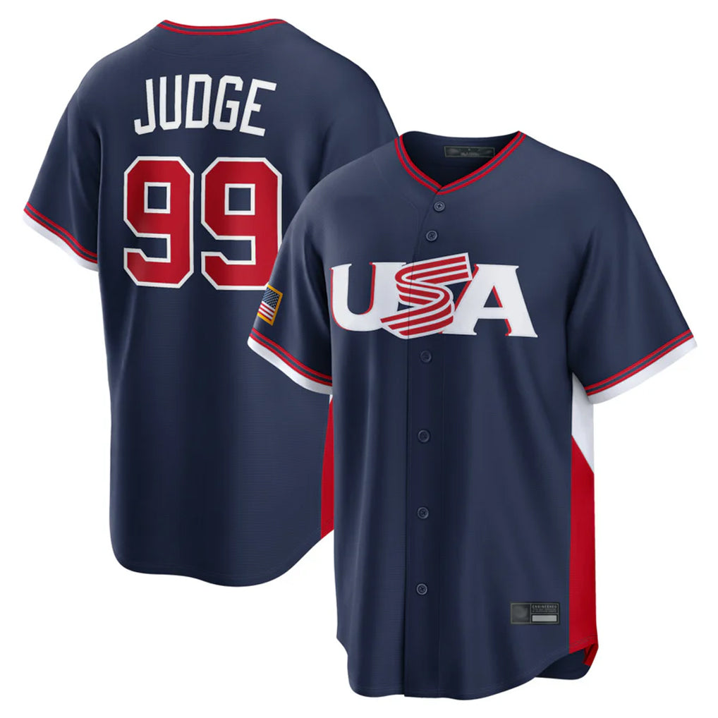 Kdoa NY.Yankees #99 Aaron Judge Player Navy USA 2026 World Classic Limited Game Stitched Jerseys