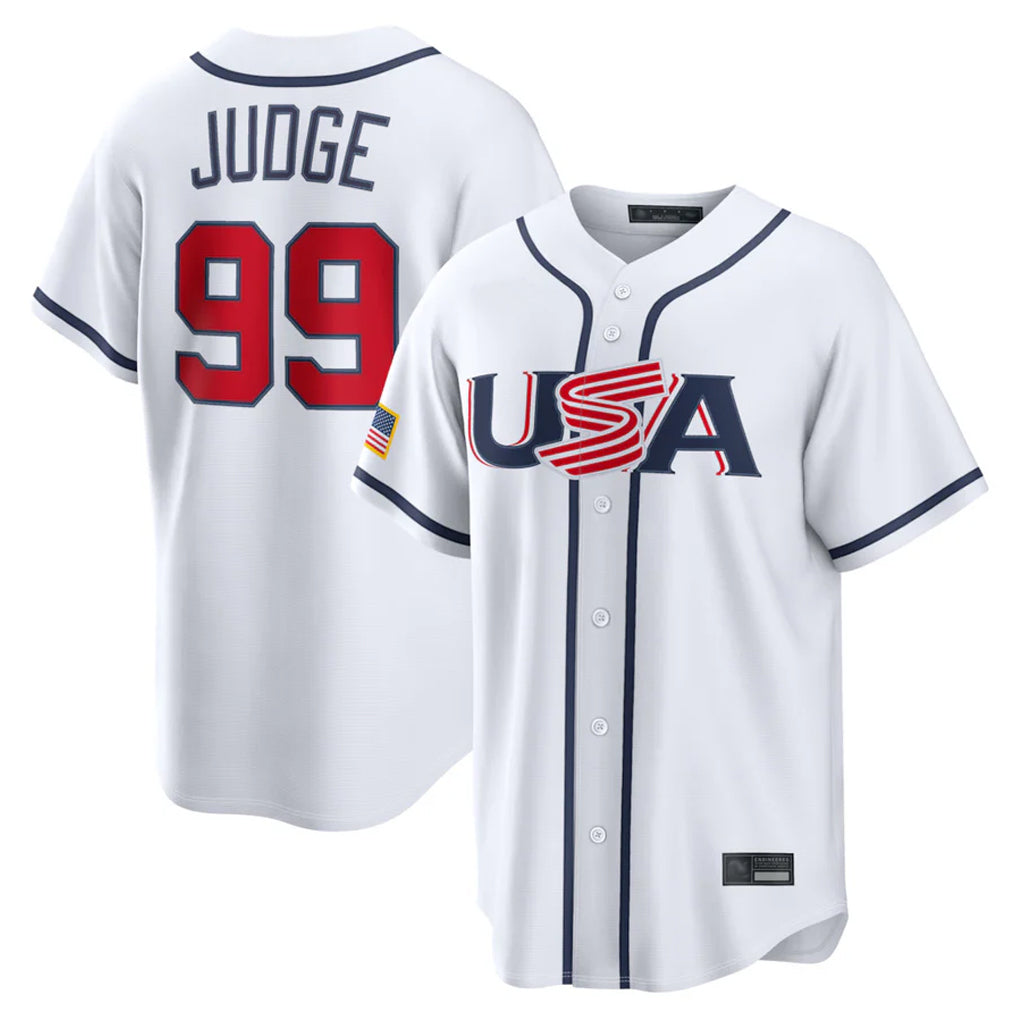 Kdoa NY.Yankees #99 Aaron Judge Player White USA 2026 World Classic Limited Game Stitched Jerseys