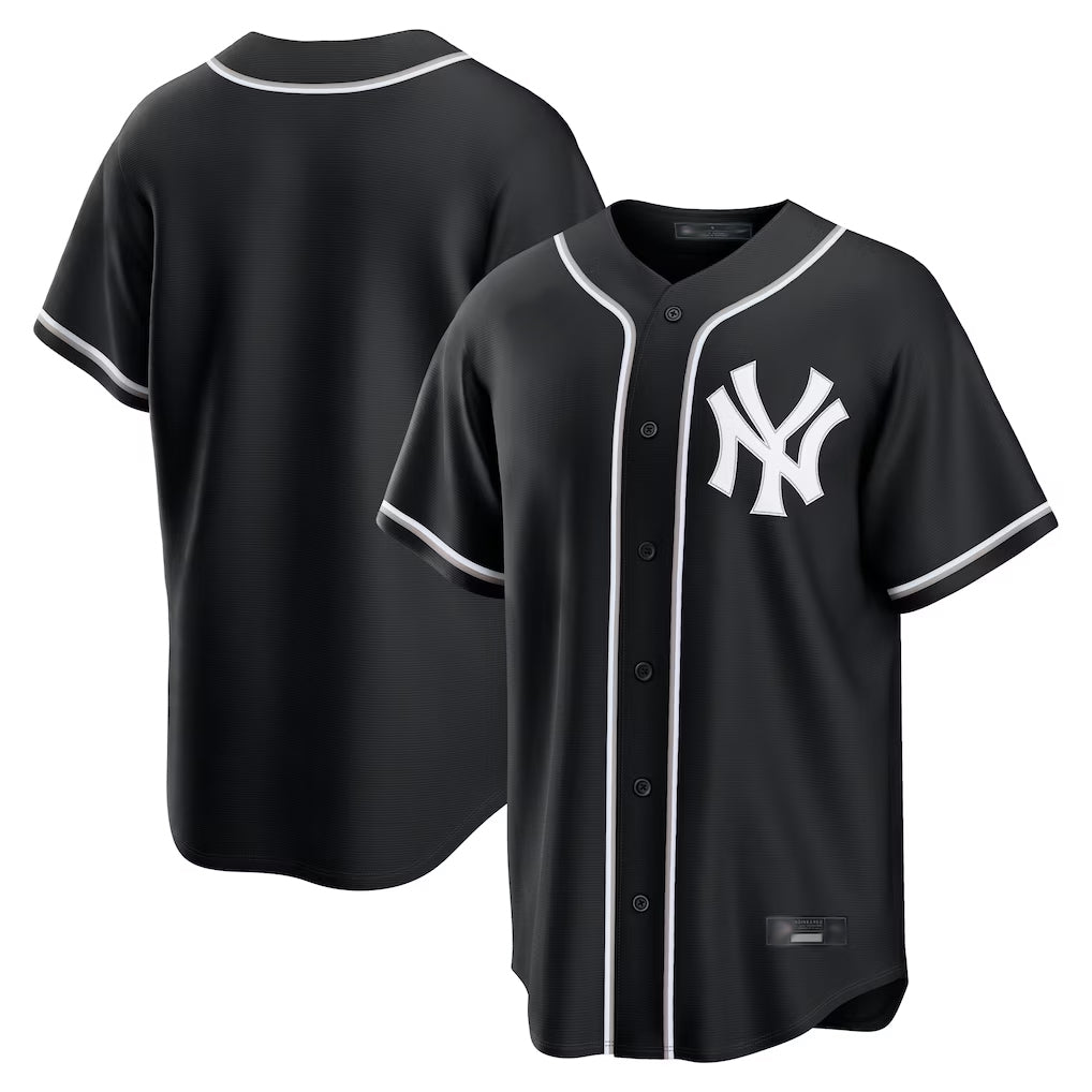 Kdoa NY.Yankees Blank Player Black Out Game Home Stitched Jerseys