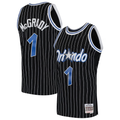 Kdoa O.Magic #1 Tracy McGrady Mitchell & Ness Black Hardwood Classics Swingman Jerseys