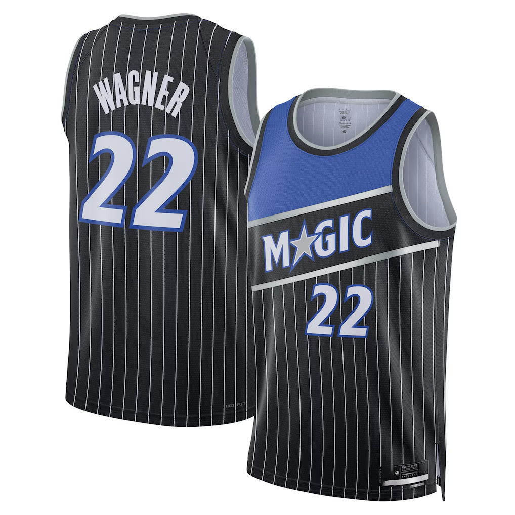 Kdoa O.Magic #22 Franz Wagner Black Swingman Jerseys - Statement Edition