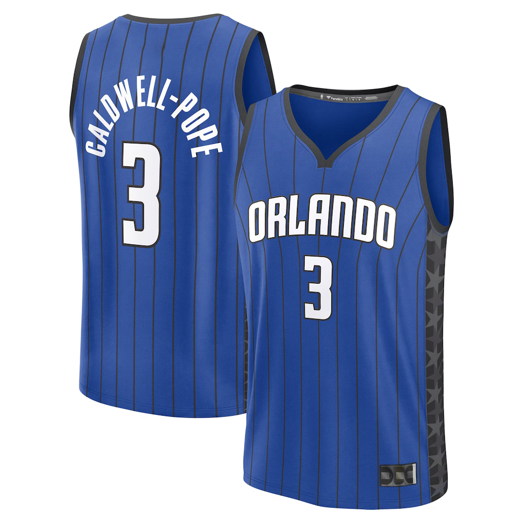 Kdoa O.Magic #3 Kentavious Caldwell-Pope Blue Fast Break Replica Player Jerseys - Statement Edition