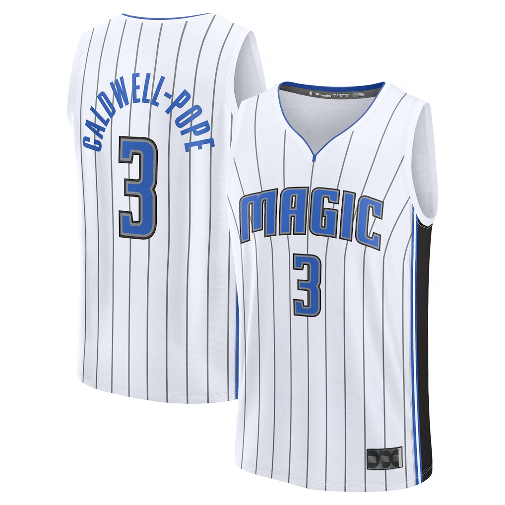 Kdoa O.Magic #3 Kentavious Caldwell-Pope White Fast Break Replica Player Jerseys - Association Edition