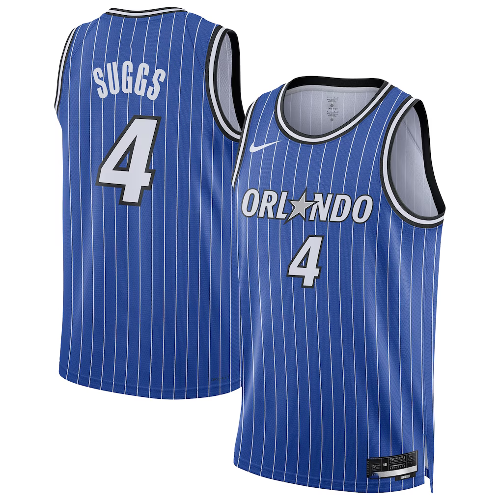 Kdoa O.Magic #4 Jalen Suggs Blue Swingman Player Jerseys - Icon Edition