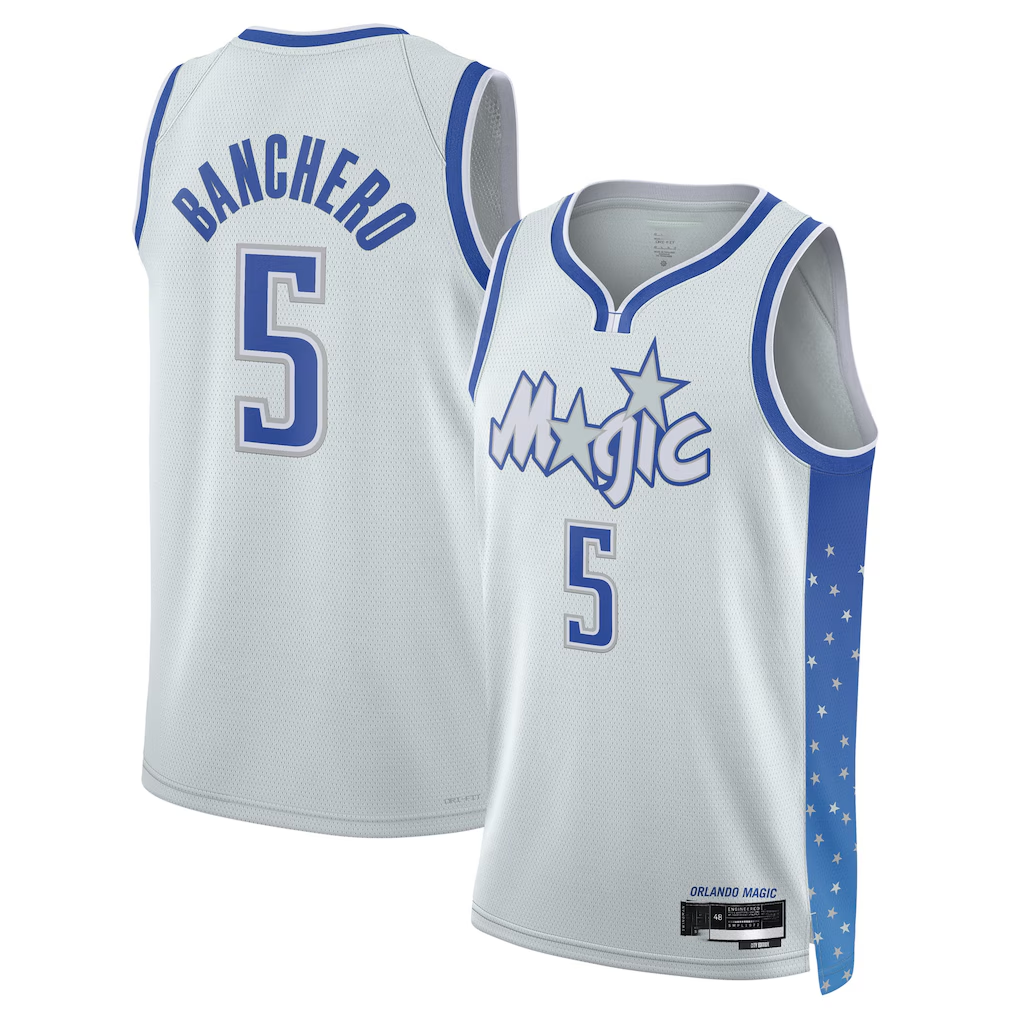 Kdoa O.Magic #5 Paolo Banchero Silver 2025-26 Swingman Jerseys - City Edition