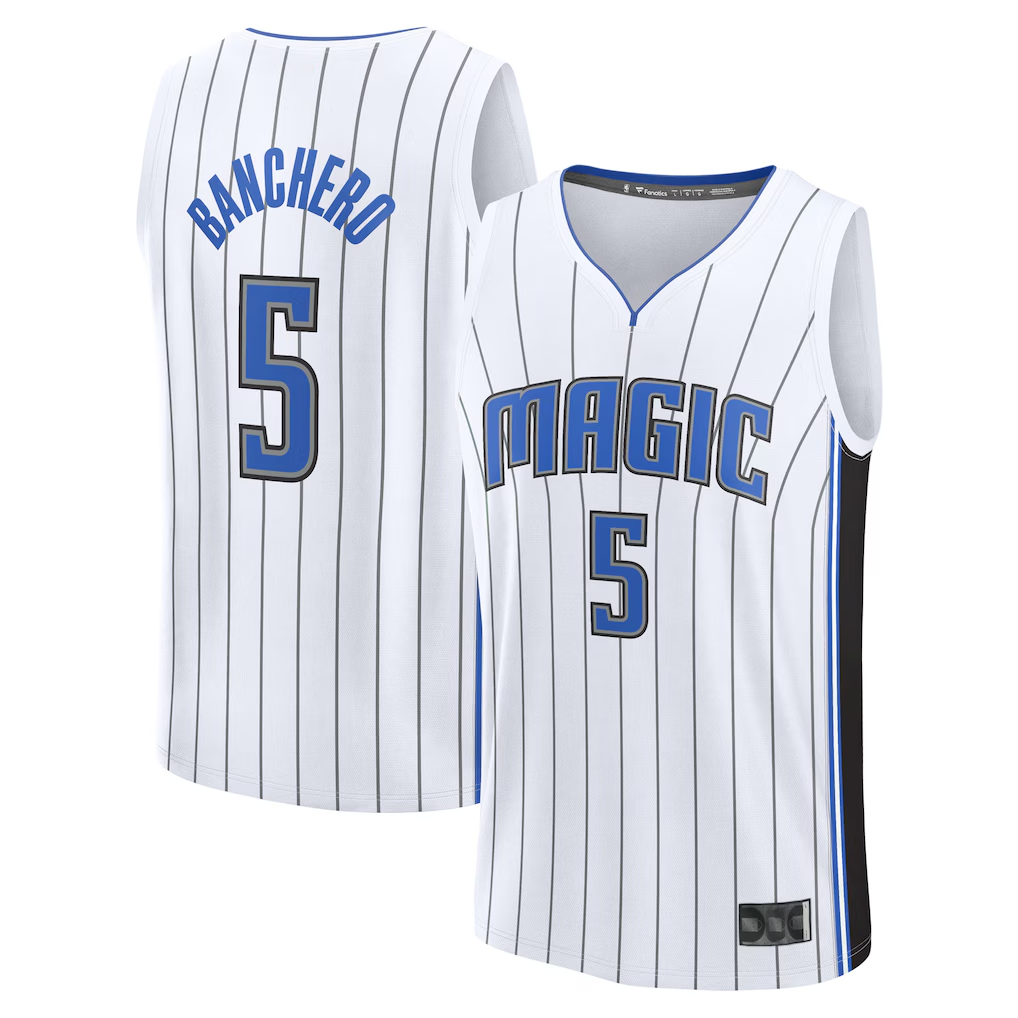 Kdoa O.Magic #5 Paolo Banchero  White Fast Break Replica Player Jerseys - Association Edition
