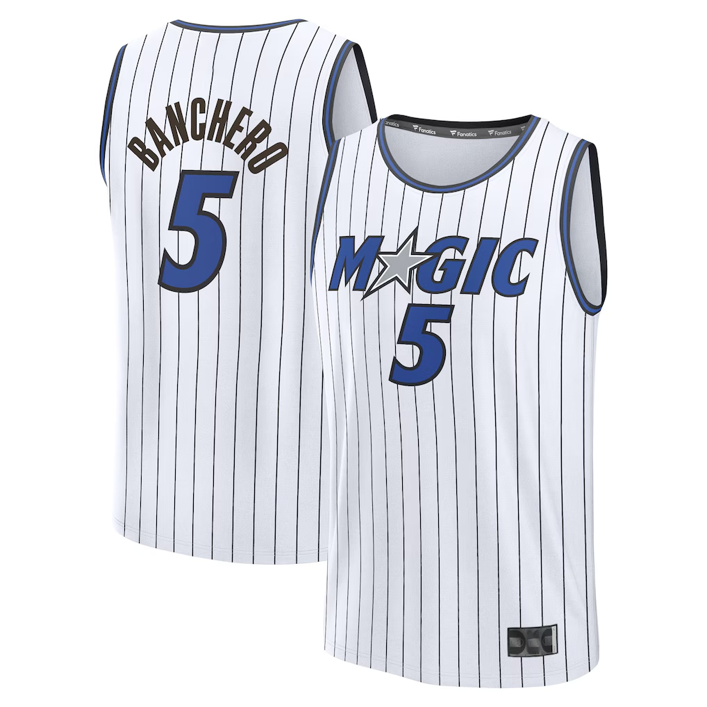 Kdoa O.Magic #5 Paolo Banchero  White Fast Break Replica Player Jerseys - Association Edition