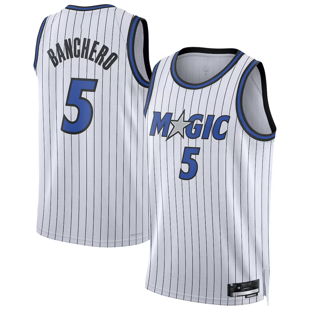 Kdoa O.Magic #5 Paolo Banchero White Swingman Player Jerseys - Association Edition
